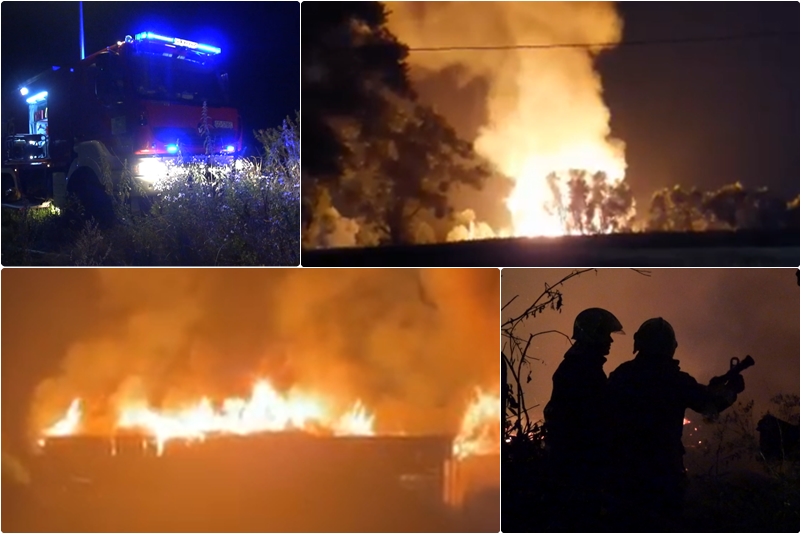 [WIDEO] 600 tys. zł start po pożarze stodoły w Jasnej. Ogień było widać z kilkunastu kilometrów.