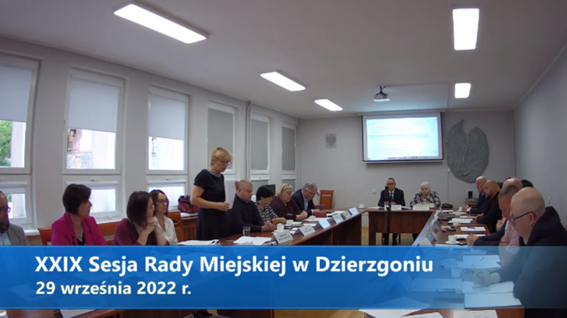 [NA ŻYWO] XXIX Sesja Rady Miejskiej w Dzierzgoniu
