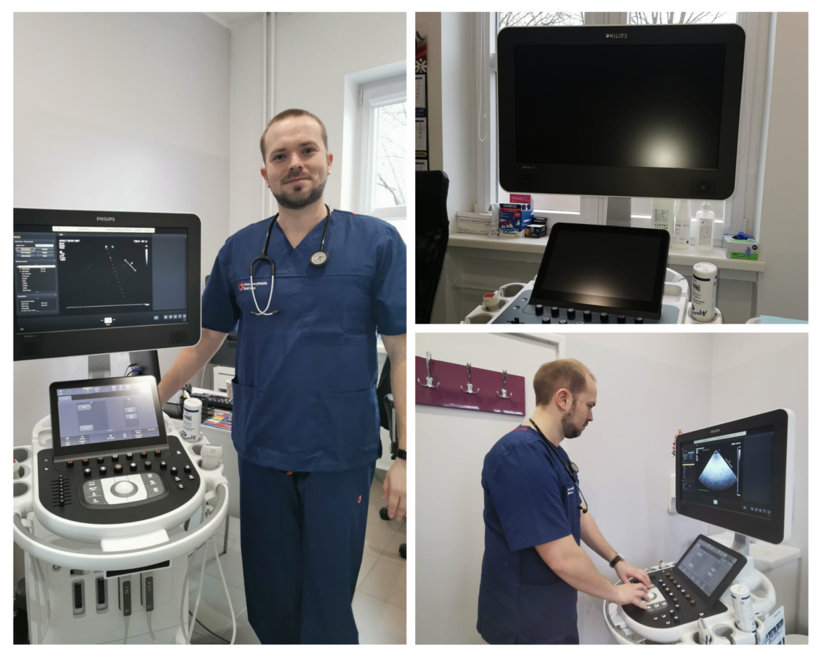 Nowoczesny ultrasonograf w poradni Polsko-Amerykańskich Klinik Serca w Sztumie