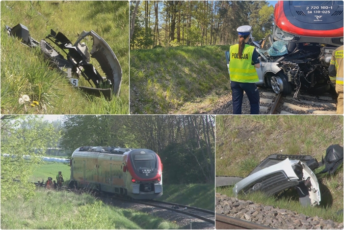 [WIDEO] Sztumska policja o tragicznym wypadku na przejeździe kolejowym. Trwa ustalanie przyczyn.
