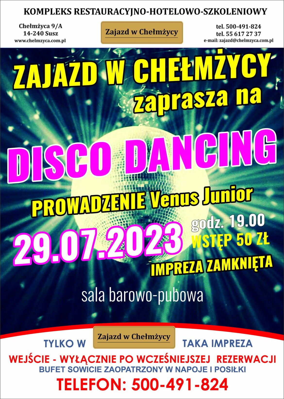 Disco Dancing w Zajeździe Chełmżyca!