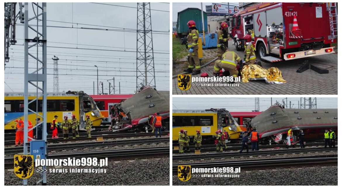 Zderzenie pociągów relacji Malbork-Gdynia. Są poszkodowani.