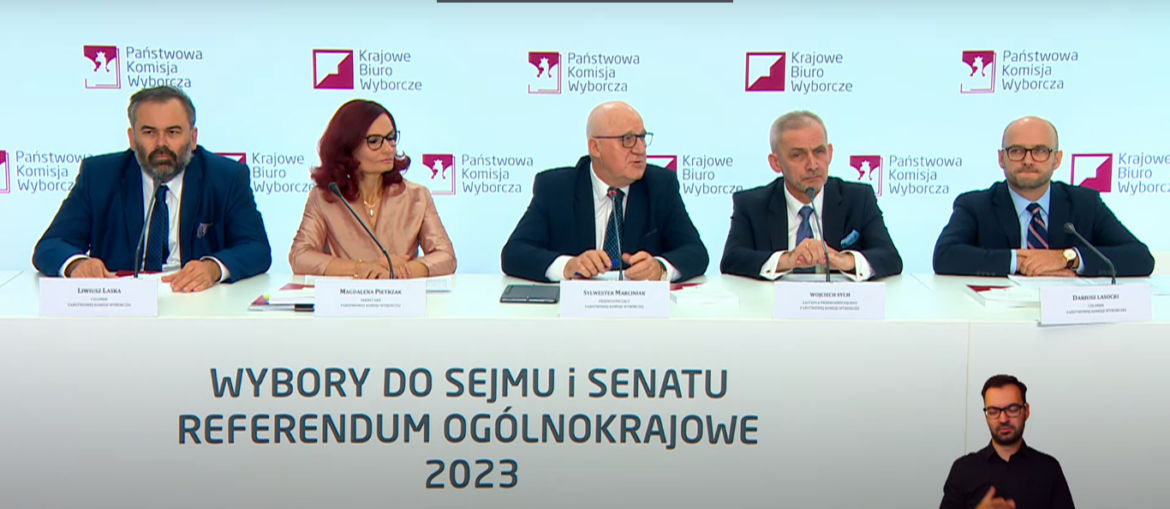 Państwowa Komisja Wyborcza o wyborach i referendum  2023.
