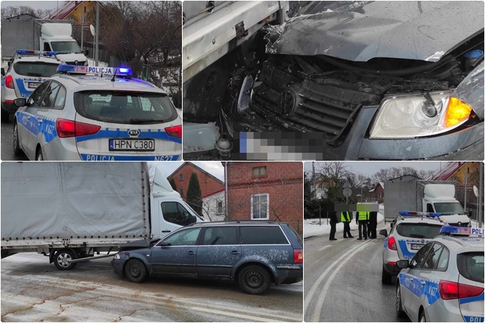 Fatalne warunki na drogach. Dwa wypadki w Brzozówce i Folwarku.