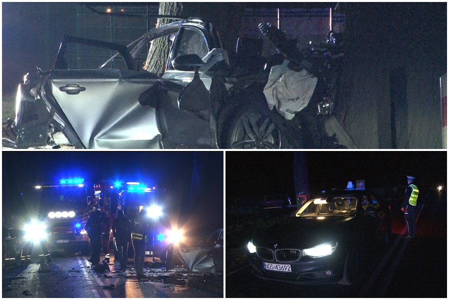 Tragiczny wypadek na drodze między Iławą a Suszem. Audi rozpadło się na dwie części!