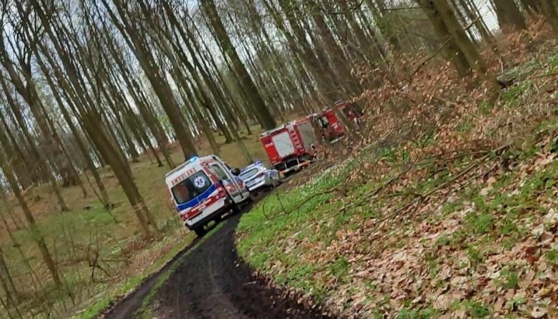 Ciągnik uderzył w drzewo w lesie. Kierowcy nie udało się uratować.